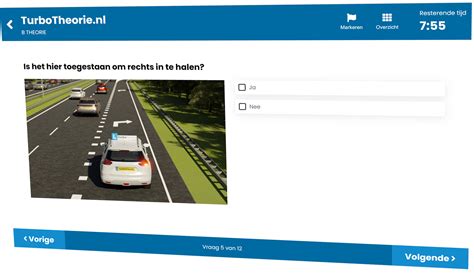 Gratis online CBR auto theorie examen oefenen